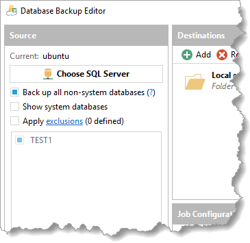 Linux SQL Server database list